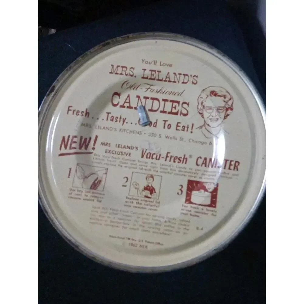 Vintage Mrs Leland's Old Fashioned Candies Tin w/ OrangLid ~ Scenes Venice Italy - Picture 2 of 9